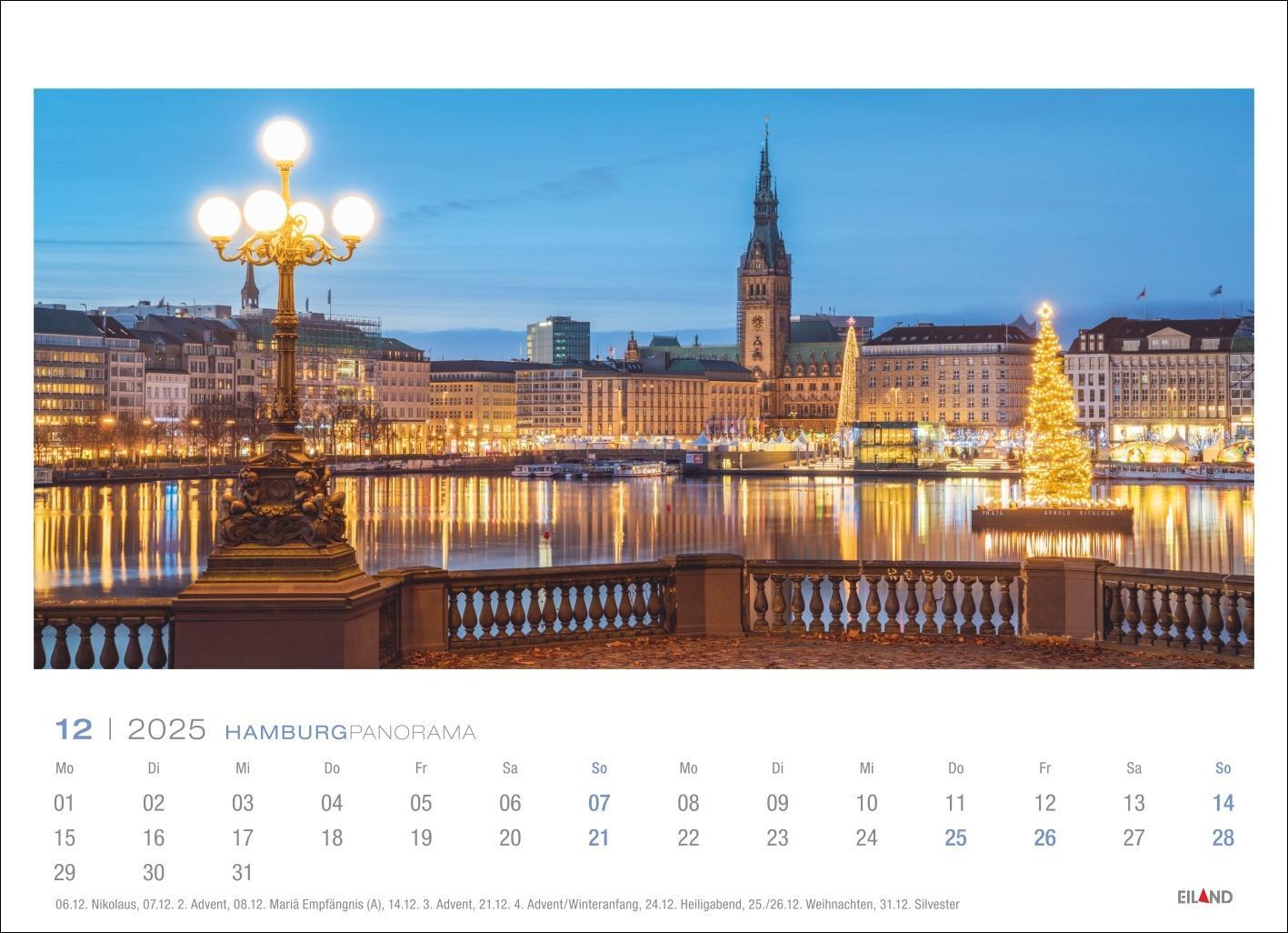 Bild: 9783964023391 | Hamburg Panorama Postkartenkalender 2025 | Eiland | Kalender | 13 S.