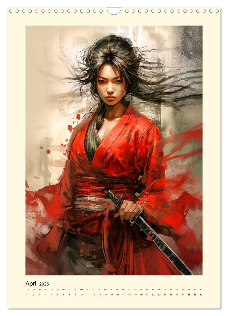 Bild: 9783435845316 | Samurai Amazonen (Wandkalender 2025 DIN A3 hoch), CALVENDO...