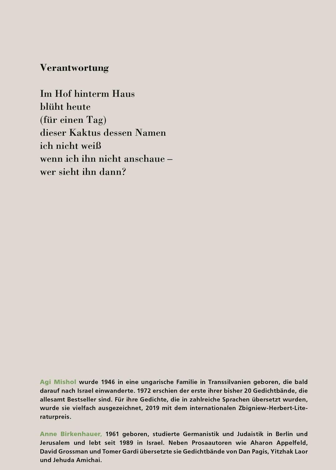 Bild: 9783446281271 | Gedicht für den unvollkommenen Menschen | Agi Mishol | Buch | 112 S.