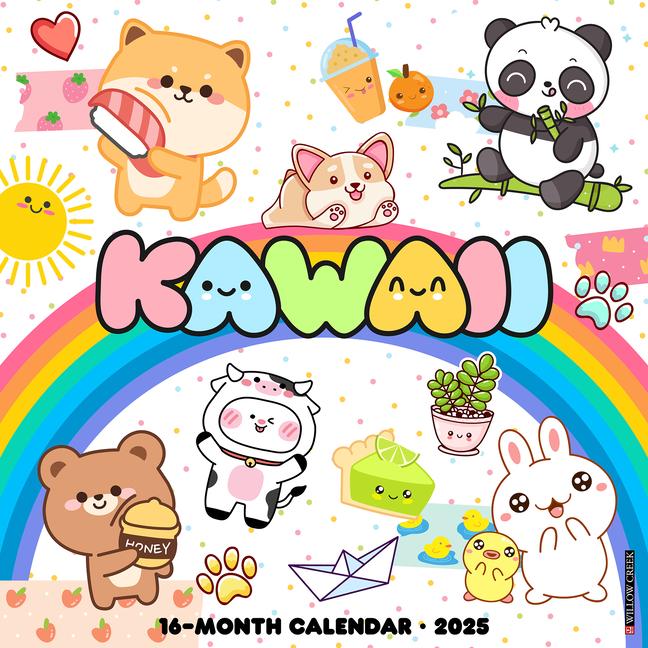 Cover: 9781549243608 | Kawaii 2025 12 X 12 Wall Calendar | Willow Creek Press | Kalender