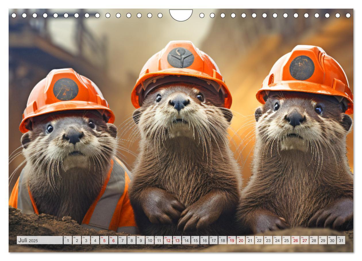 Bild: 9783383858178 | Otter bei der Arbeit (Wandkalender 2025 DIN A4 quer), CALVENDO...