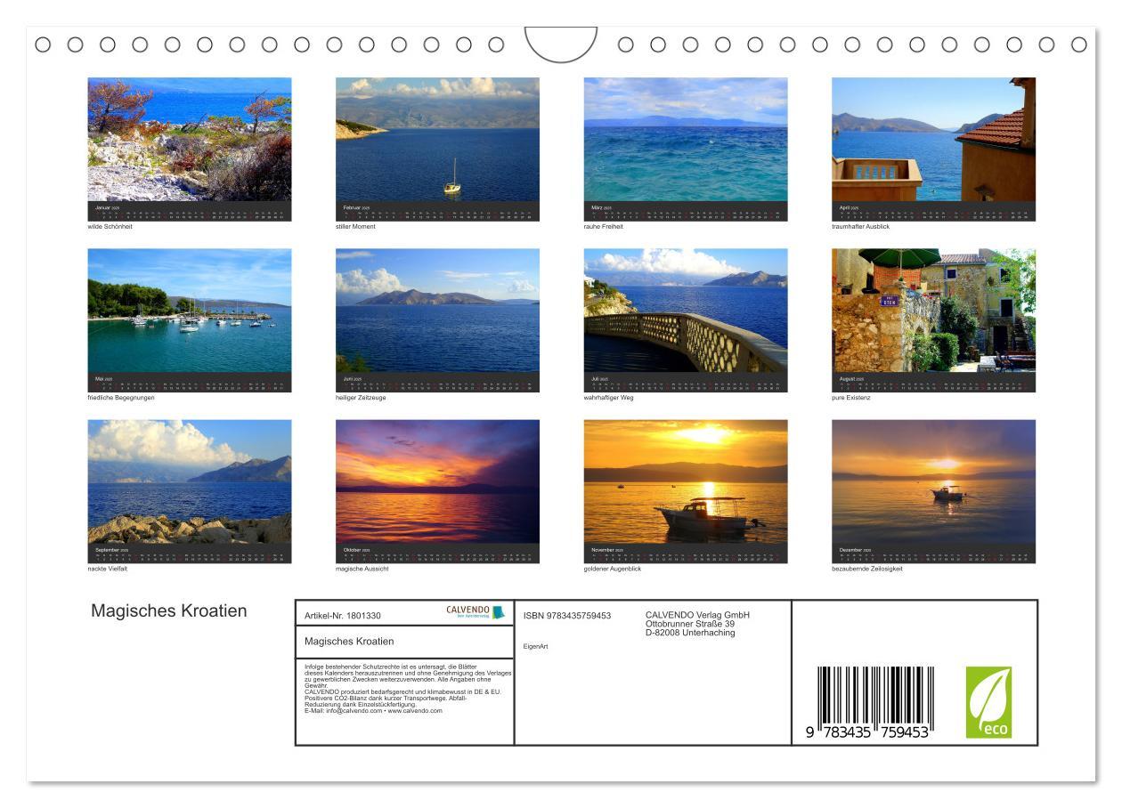 Bild: 9783435759453 | Magisches Kroatien (Wandkalender 2025 DIN A4 quer), CALVENDO...