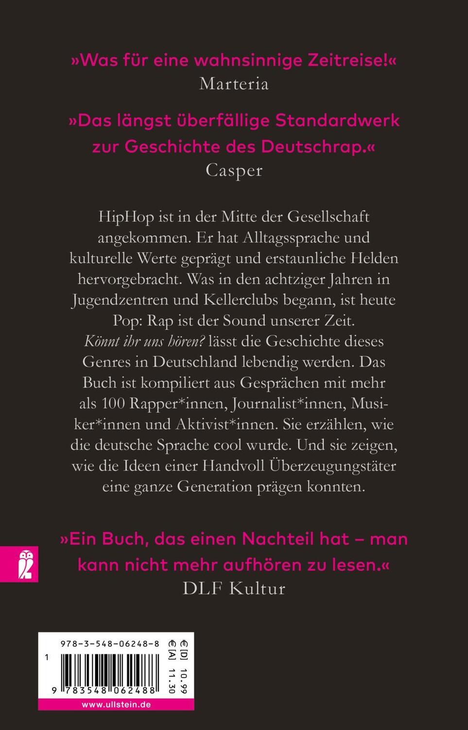 Rückseite: 9783548062488 | Könnt ihr uns hören? | Eine Oral History des deutschen Rap | Buch