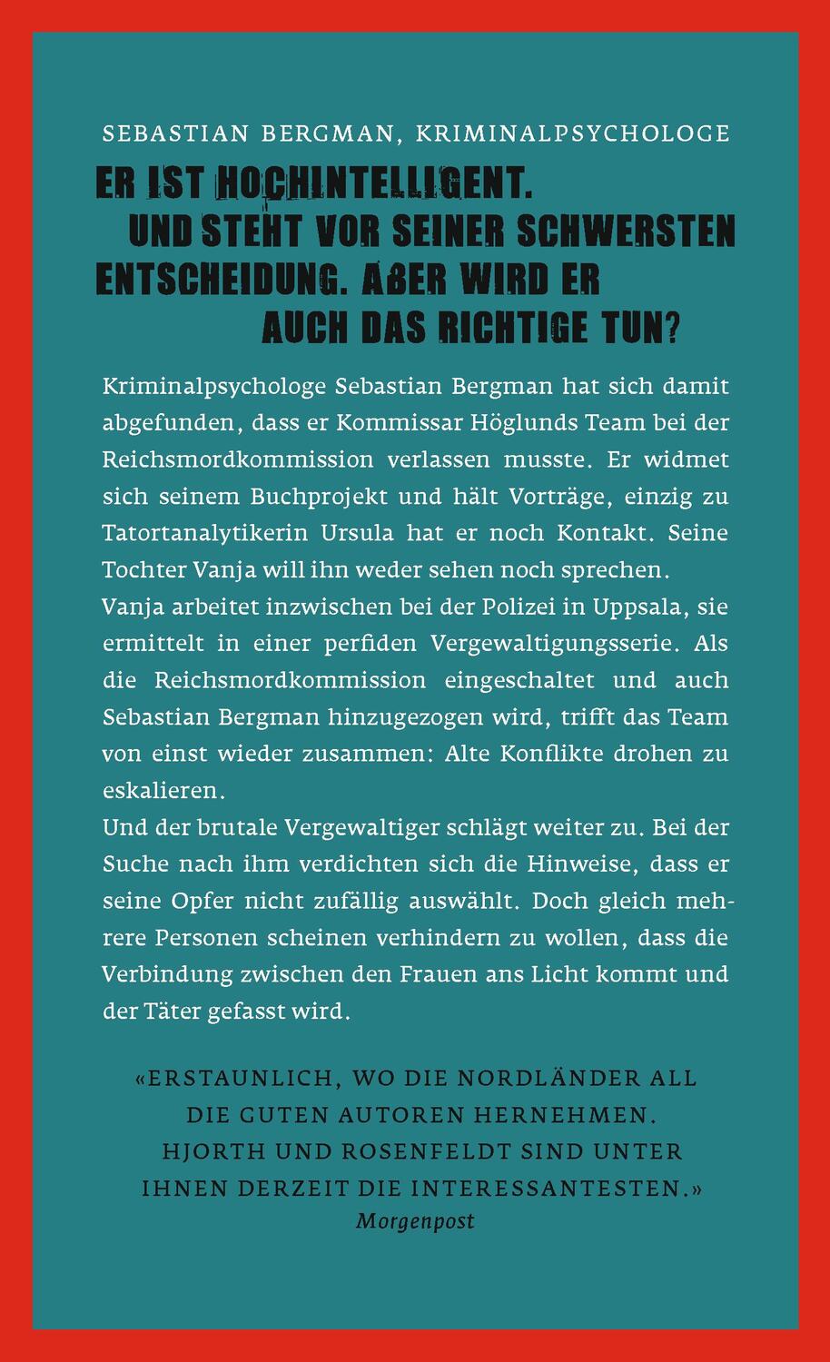 Rückseite: 9783805250887 | Die Opfer, die man bringt | Ein Fall für Sebastian Bergman | Buch