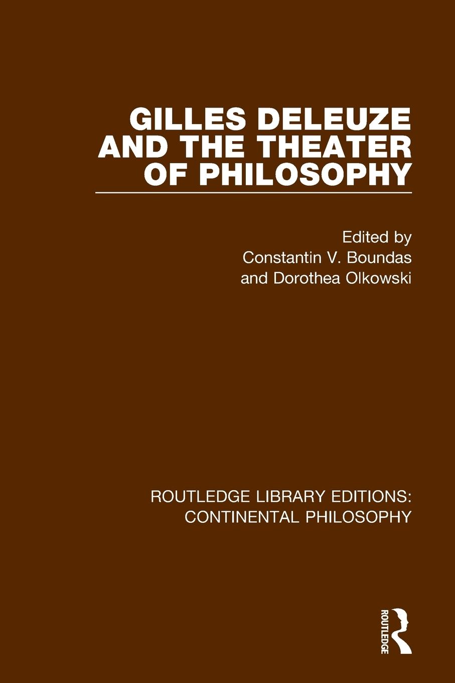 Cover: 9781138082489 | Gilles Deleuze and the Theater of Philosophy | Boundas (u. a.) | Buch