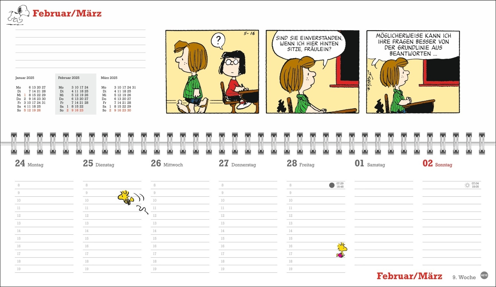 Bild: 9783756406555 | Peanuts Wochenquerplaner 2025 | Kalender | Spiralbindung | 112 S.