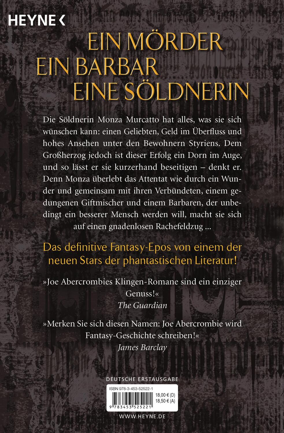 Bild: 9783453525221 | Racheklingen | Joe Abercrombie | Taschenbuch | Die Klingen-Romane