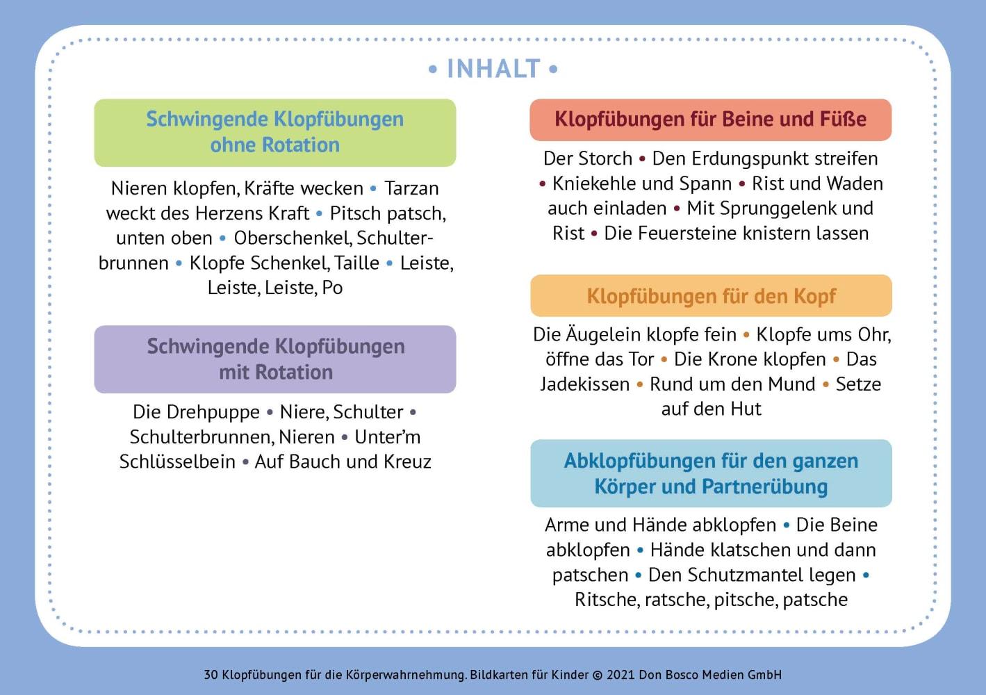 Bild: 4260179517068 | 30 Klopfübungen für die Körperwahrnehmung. | Zuzana Sebková-Thaller