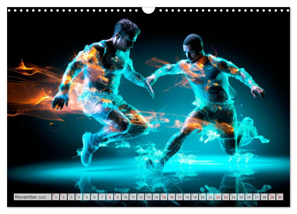 Bild: 9783383852183 | FUßBALLFIEBER Dynamische Szenen (Wandkalender 2025 DIN A3 quer),...