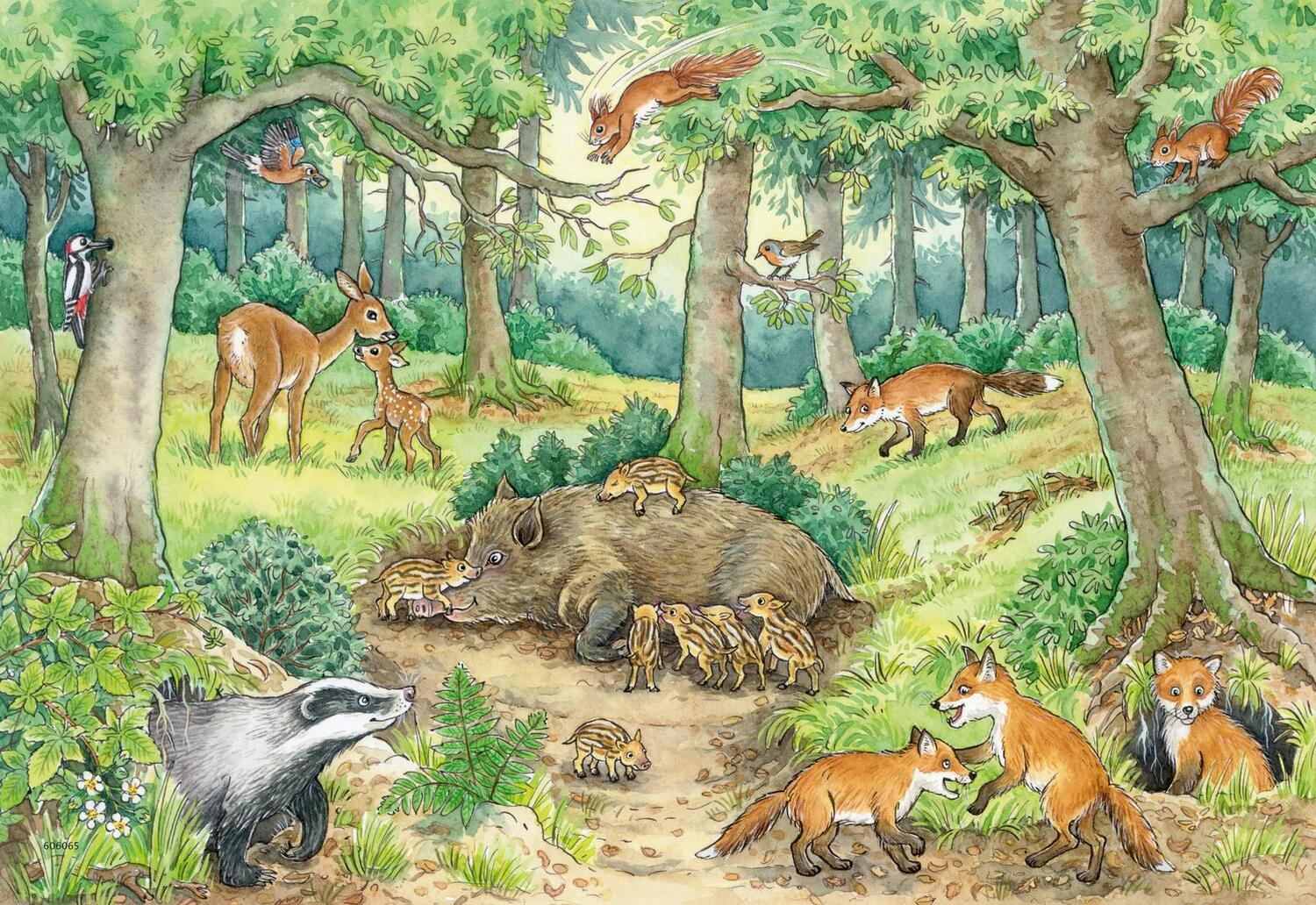 Bild: 4005556056736 | Ravensburger Kinderpuzzle - 05673 Tiere im Wald und auf der Wiese -...