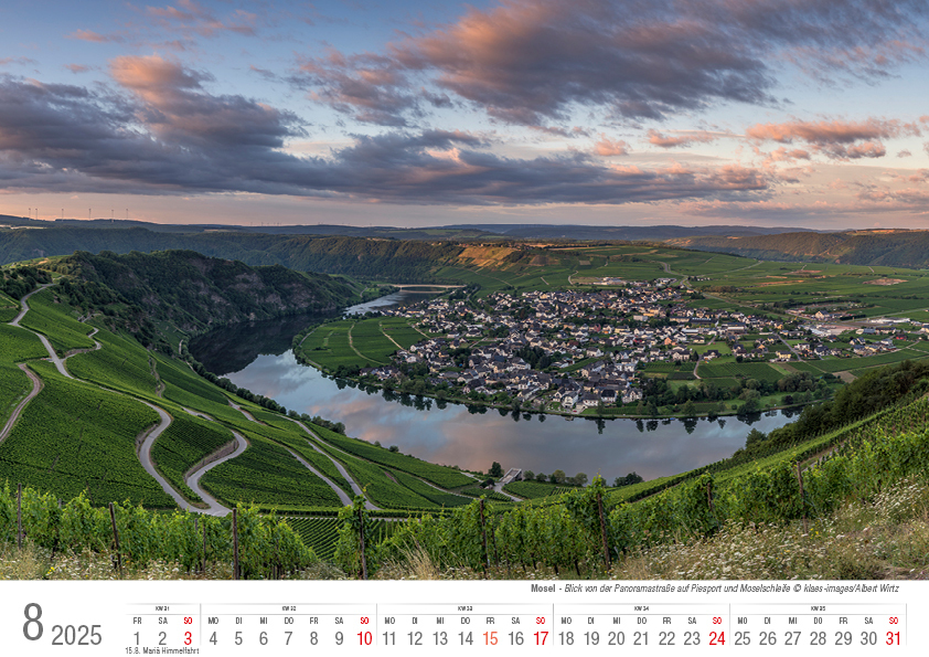 Bild: 9783965352117 | Mosel von Trier bis Koblenz 2025 Bildkalender A4 quer, spiralgebunden