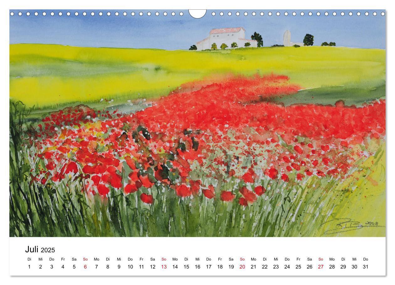 Bild: 9783435428465 | Landschafts-Aquarelle 2025 Roswita Ilona Baumann (Wandkalender 2025...