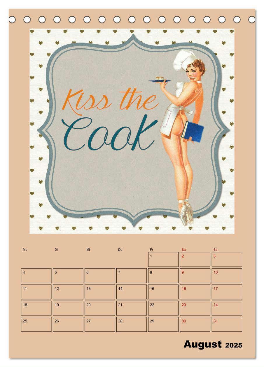 Bild: 9783435908981 | Retro Kult Pin-up-Girls (Tischkalender 2025 DIN A5 hoch), CALVENDO...