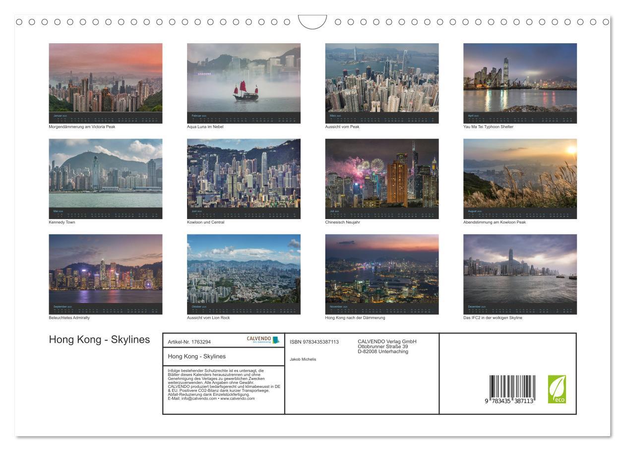 Bild: 9783435387113 | Hong Kong - Skylines (Wandkalender 2025 DIN A3 quer), CALVENDO...