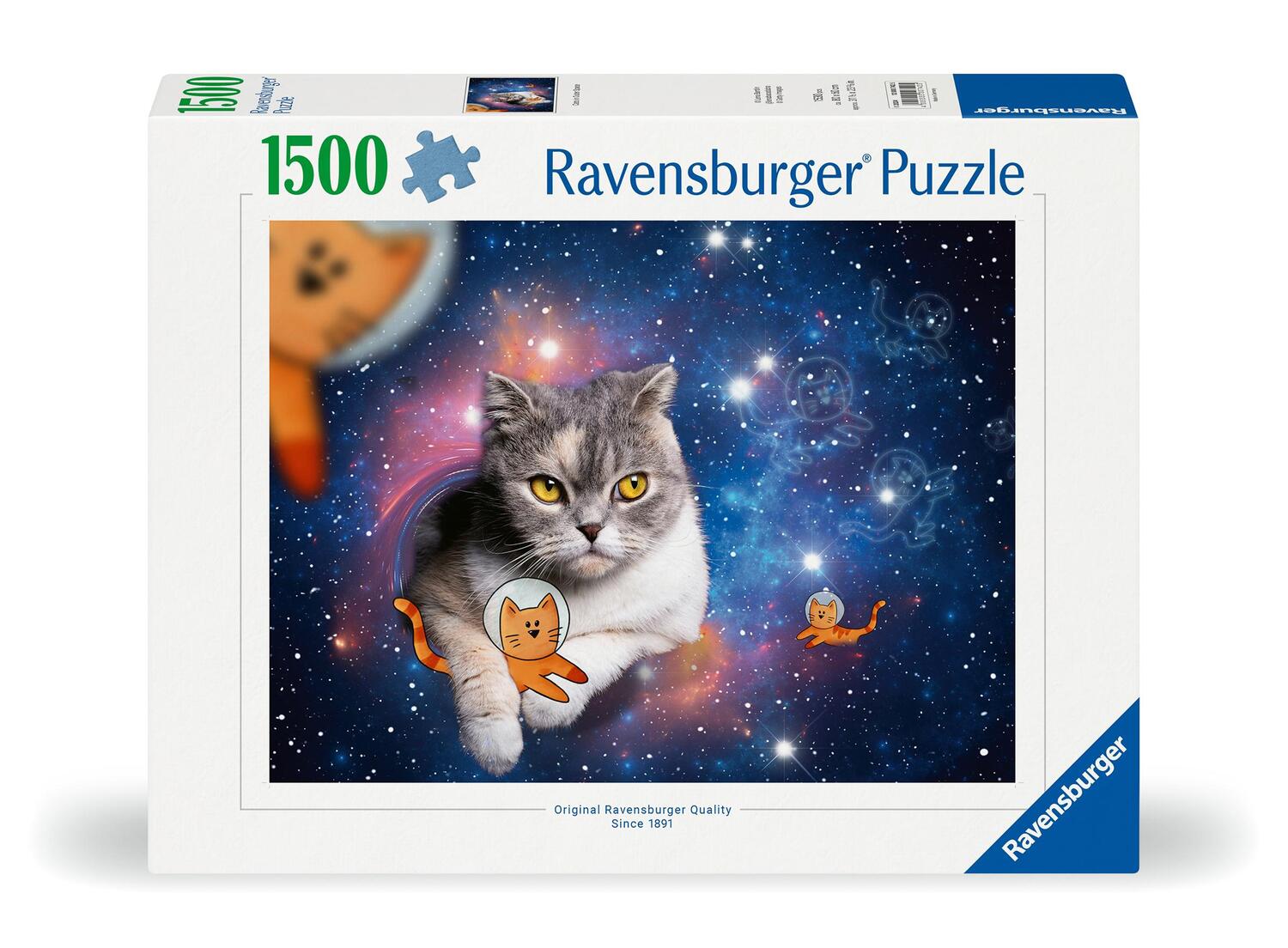 Cover: 4005555007425 | Ravensburger Puzzle 12000742 - Katzen fliegen im Weltall - 1500...