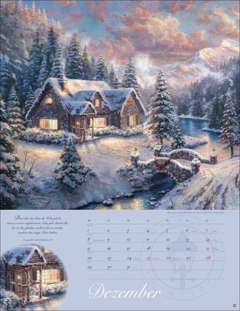 Bild: 9783756405350 | Thomas Kinkade: Land im Licht Kalender 2025 | Thomas Kinkade | 14 S.