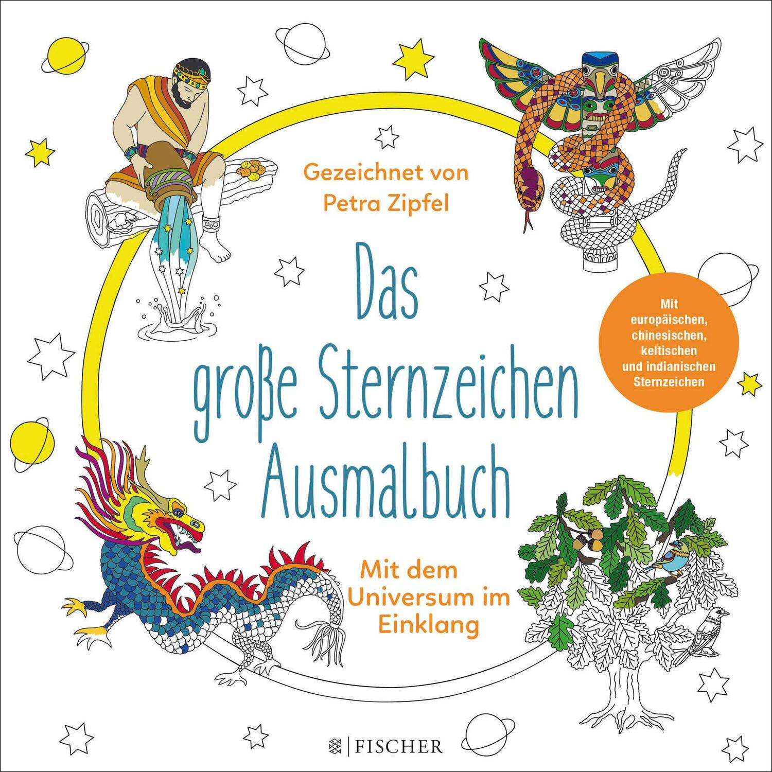 Cover: 9783596299874 | Das große Sternzeichen-Ausmalbuch | Mit dem Universum im Einklang