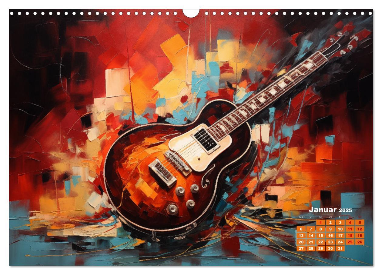 Bild: 9783383763670 | Sechs Saiten, Zwölf Monate - Der Gitarrenkalender (Wandkalender...