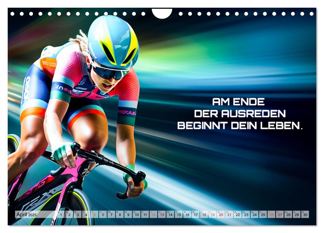 Bild: 9783383849916 | Rennrad und Motivation (Wandkalender 2025 DIN A4 quer), CALVENDO...