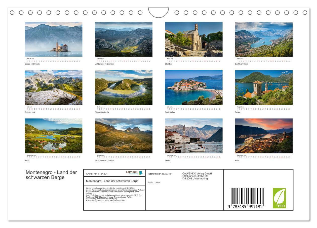 Bild: 9783435397181 | Montenegro - Land der schwarzen Berge (Wandkalender 2025 DIN A4...