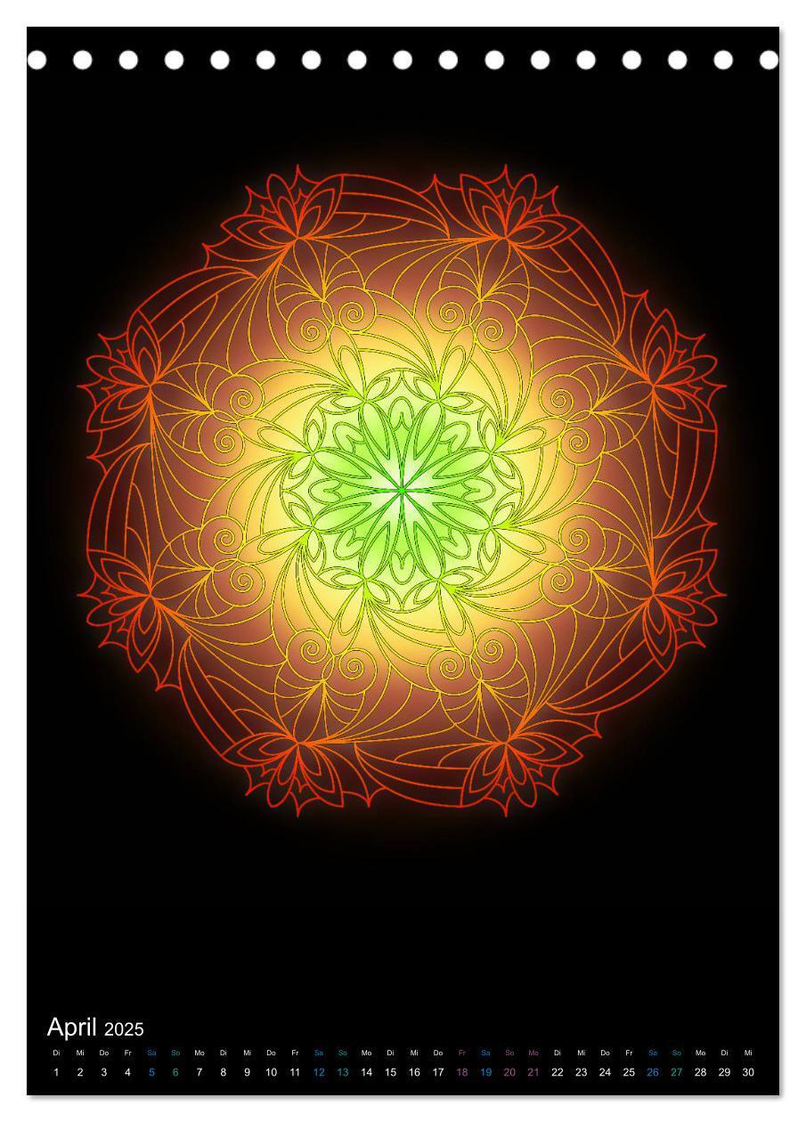 Bild: 9783435951956 | Mandala-Kalender 2025 (Tischkalender 2025 DIN A5 hoch), CALVENDO...