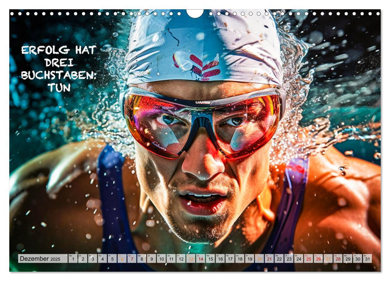 Bild: 9783383871993 | Schwimmen und Motivation (Wandkalender 2025 DIN A3 quer), CALVENDO...