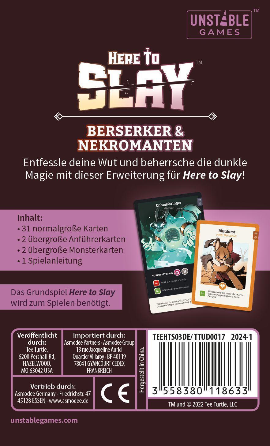 Bild: 3558380118633 | Here to Slay - Berserker &amp; Nekromanten | Ramy Badie | Spiel | TTUD0017