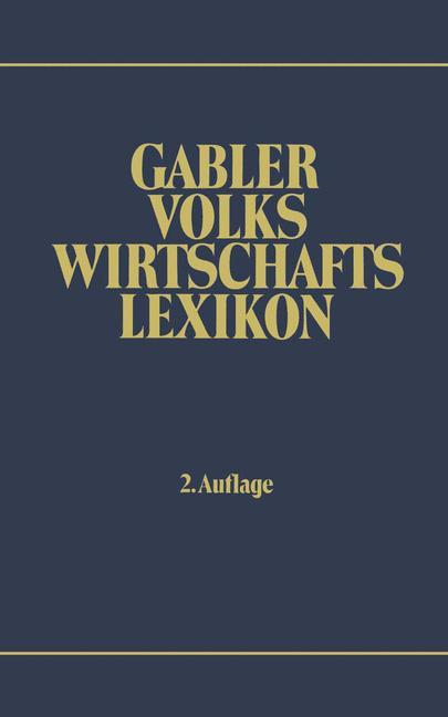 Cover: 9783409991827 | Gabler Volkswirtschafts Lexikon | Volker Häfner | Taschenbuch | viii