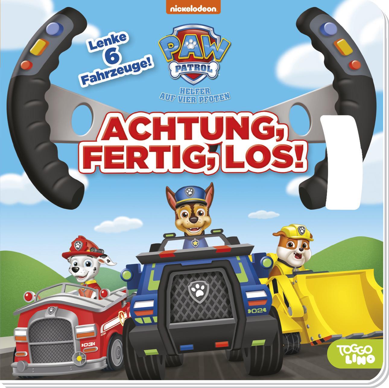 Cover: 9783833242144 | PAW Patrol: Achtung, fertig, los! Lenke 6 Fahrzeuge! | Panini | Buch