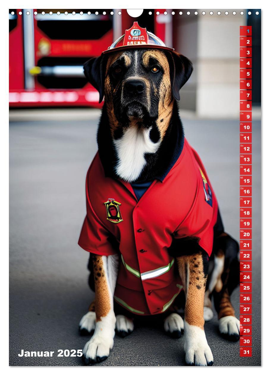 Bild: 9783435883622 | Feuerwehr - Tierischer Feuerwehrkalender (Wandkalender 2025 DIN A3...