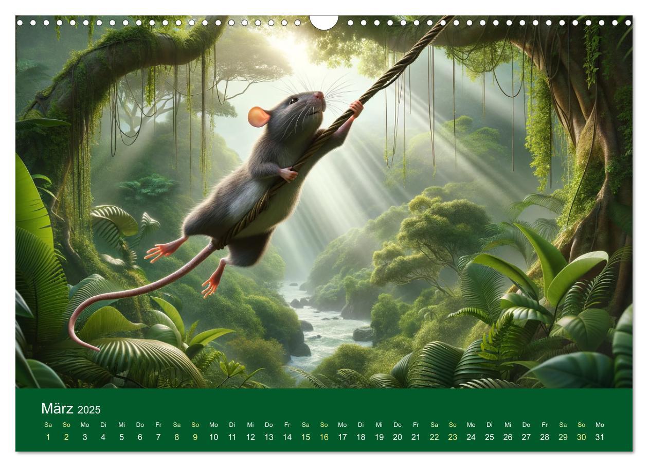 Bild: 9783383768637 | Abenteuerliche Ratten (Wandkalender 2025 DIN A3 quer), CALVENDO...