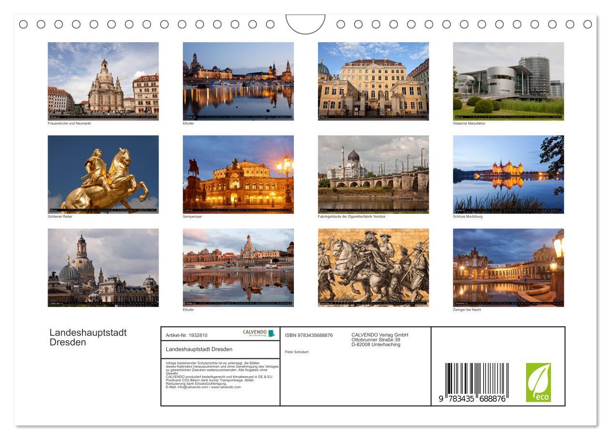 Bild: 9783435688876 | Landeshauptstadt Dresden (Wandkalender 2025 DIN A4 quer), CALVENDO...