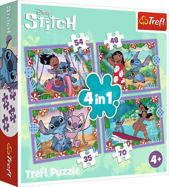 Cover: 5900511346336 | 4 in 1 Puzzle - Lilo &amp; Stitch | Spiel | In Kartonage | 34633 | 2024