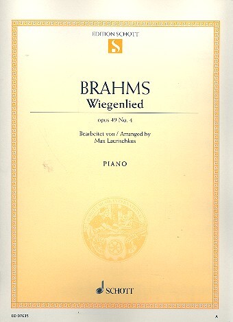 Cover: 9790001090254 | Wiegenlied F-Dur | Johannes Brahms | Buch | 4 S. | Deutsch | 1985