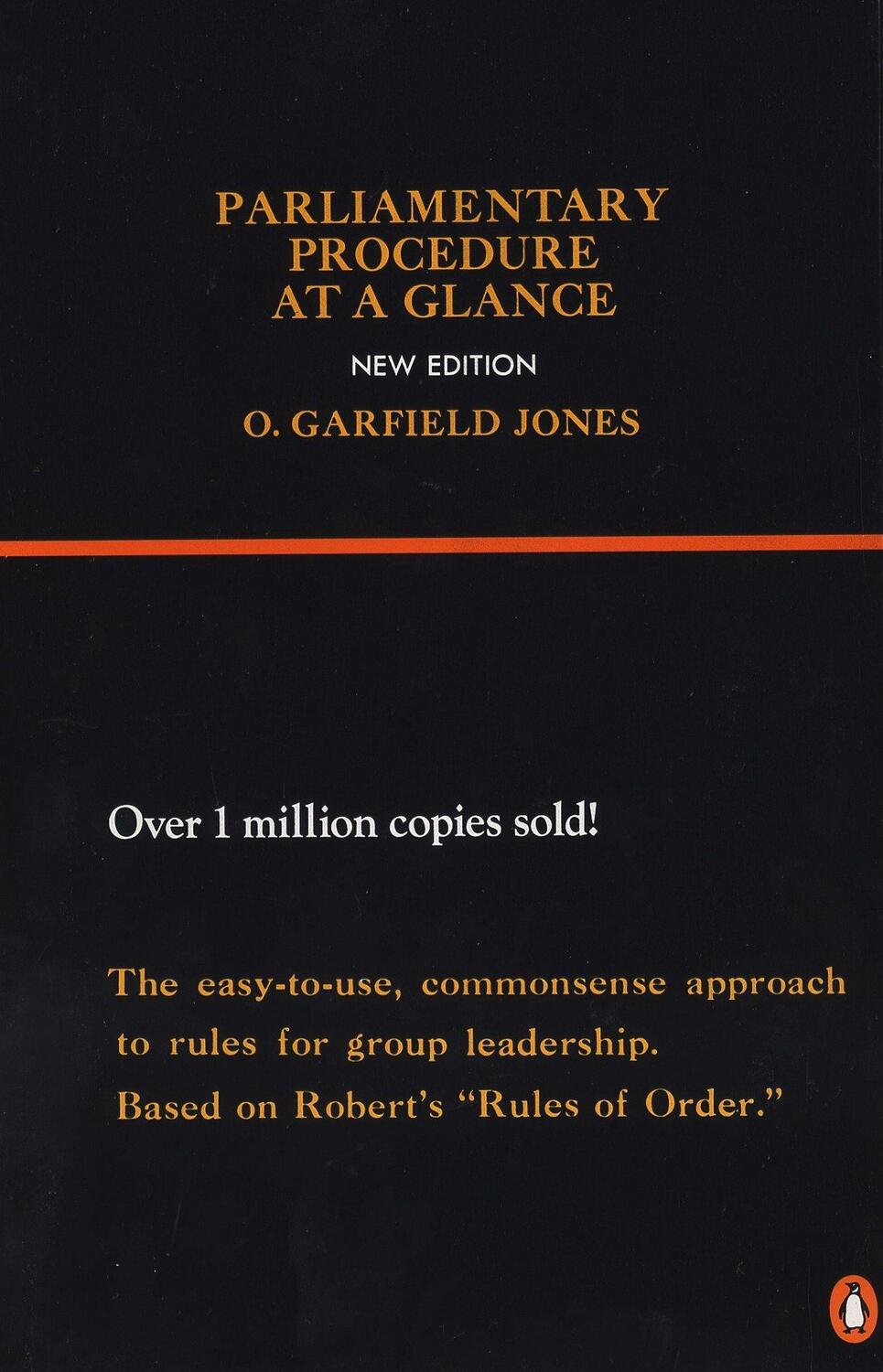 Cover: 9780140153286 | Parliamentary Procedure at a Glance: New Edition | O. Garfield Jones