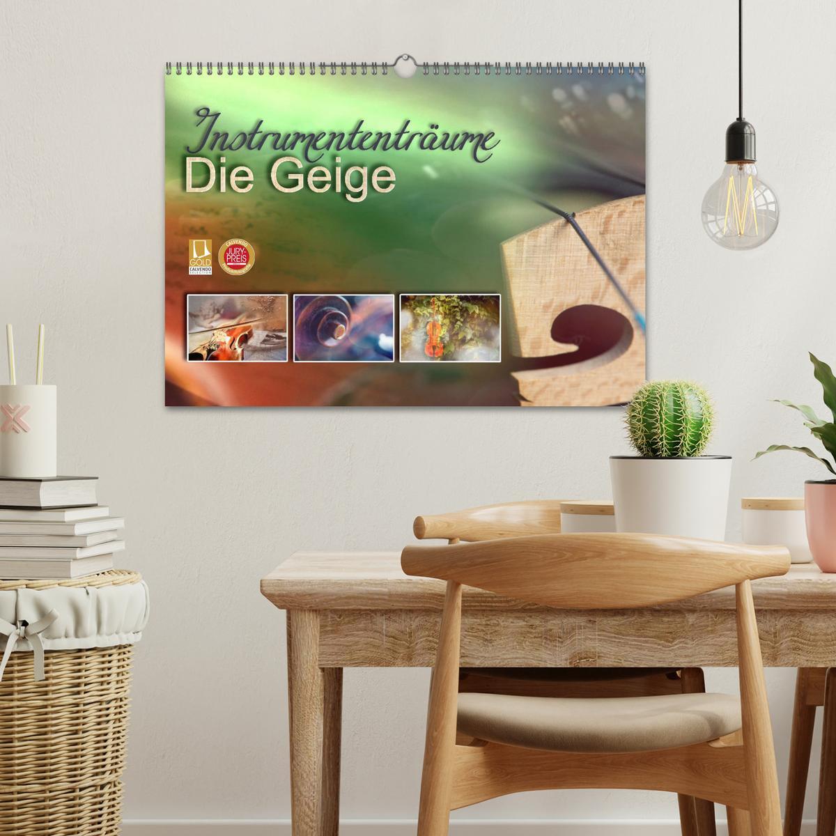 Bild: 9783435363414 | Instrumententräume - Die Geige (Wandkalender 2025 DIN A3 quer),...