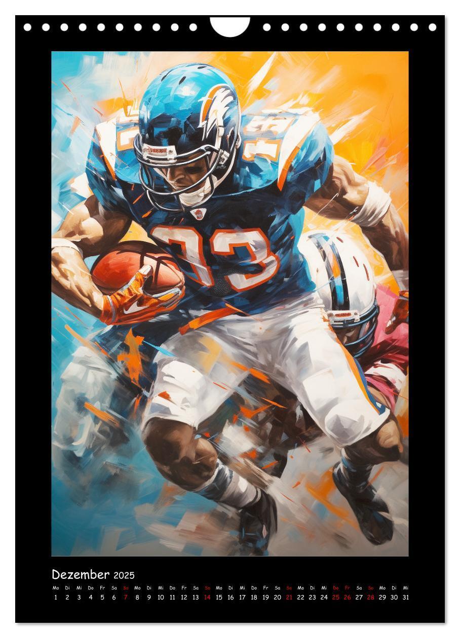 Bild: 9783435860173 | American Football. Paintings (Wandkalender 2025 DIN A4 hoch),...