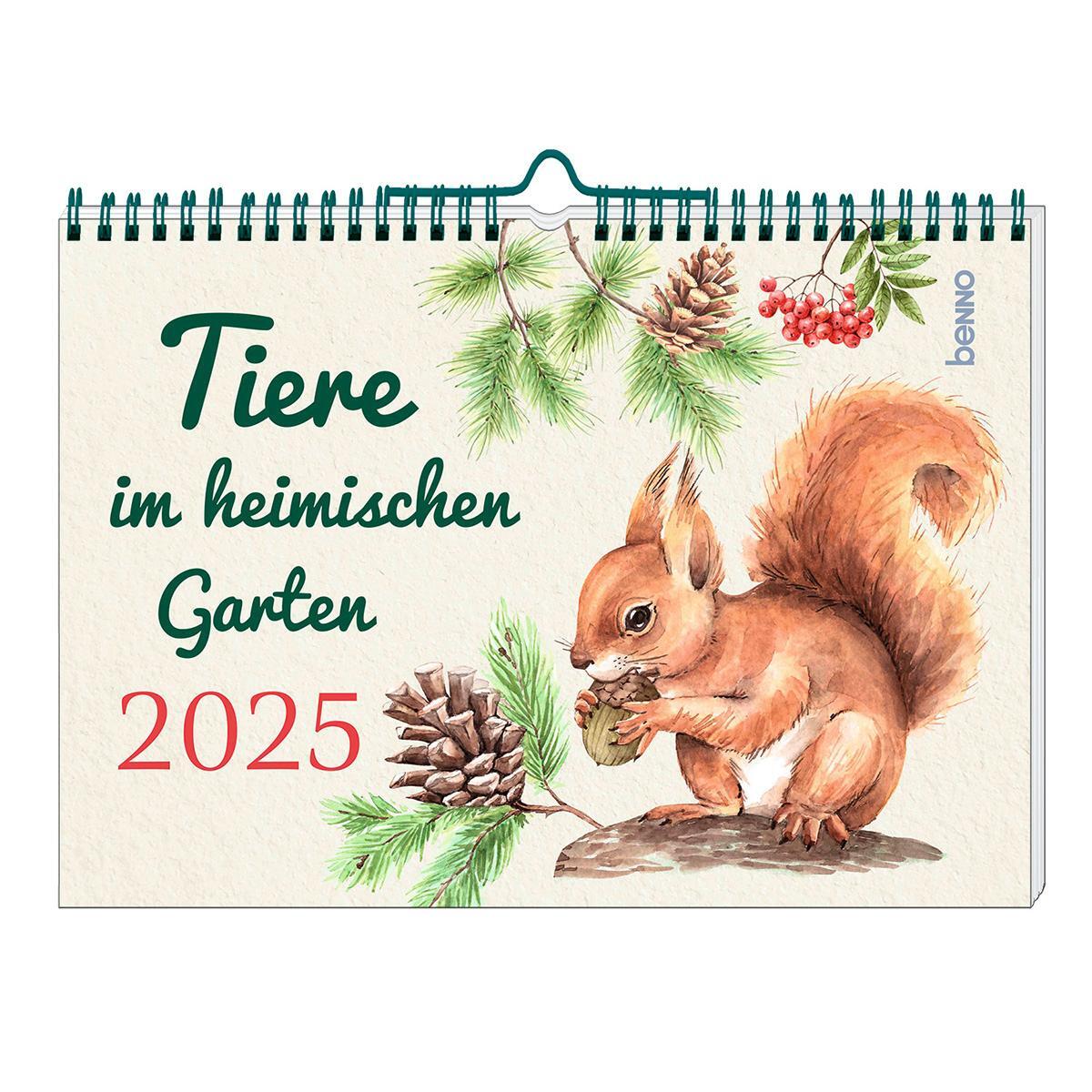 Cover: 9783746265261 | Tiere im heimischen Garten 2025 | Kalender | Spiralbindung | 12 S.