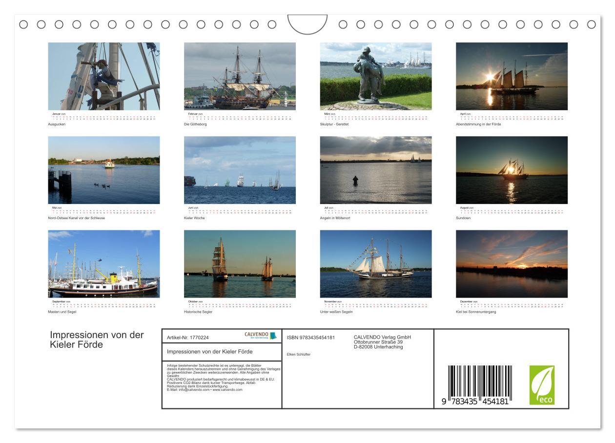 Bild: 9783435454181 | Impressionen von der Kieler Förde (Wandkalender 2025 DIN A4 quer),...