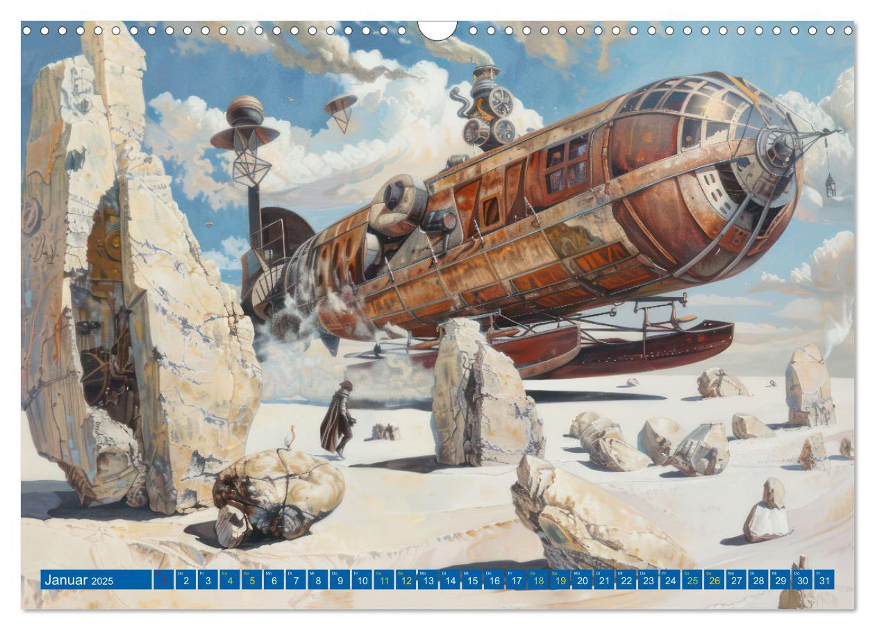 Bild: 9783383807633 | Steampunk Luftschiffe mit einer surrealen Note (Wandkalender 2025...