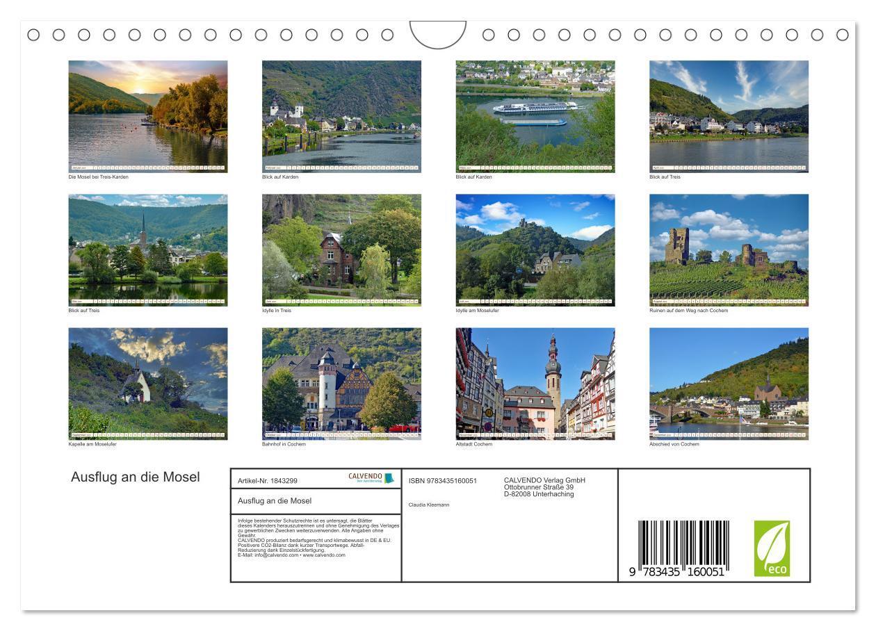 Bild: 9783435160051 | Ausflug an die Mosel (Wandkalender 2025 DIN A4 quer), CALVENDO...