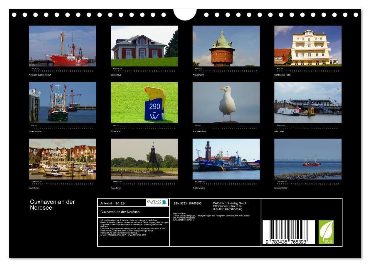 Bild: 9783435765393 | Cuxhaven an der Nordsee (Wandkalender 2025 DIN A4 quer), CALVENDO...