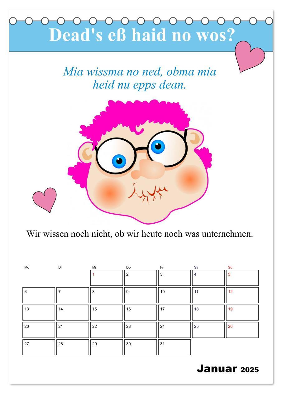 Bild: 9783457038369 | So a Schmarrn! Bairische Mundart (Tischkalender 2025 DIN A5 hoch),...