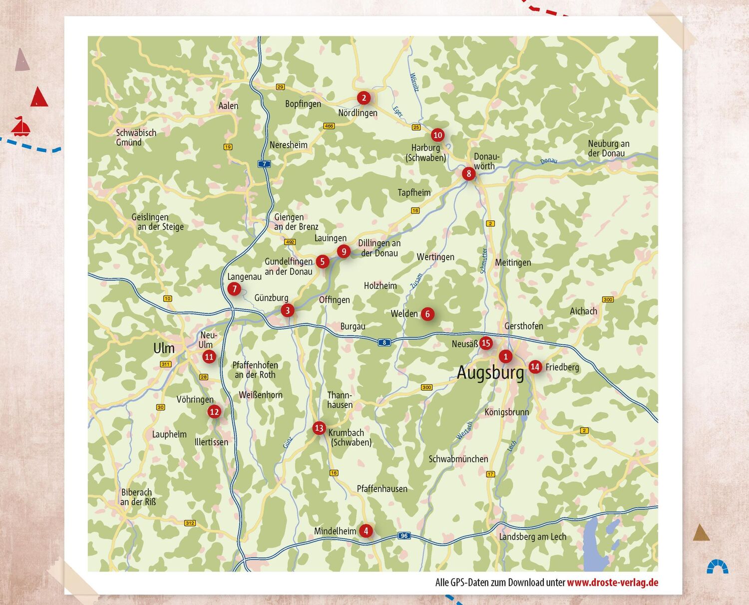 Bild: 9783770024513 | Bayerisch-Schwaben. Radeln für die Seele | Wohlfühltouren | Rösch