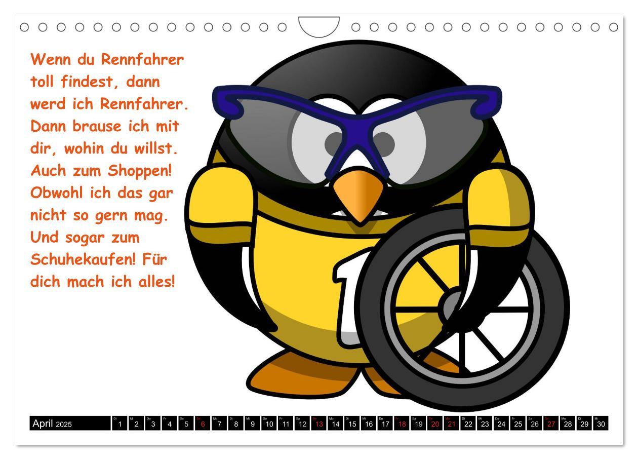 Bild: 9783435727483 | Pinguin-Elfe (Wandkalender 2025 DIN A4 quer), CALVENDO Monatskalender