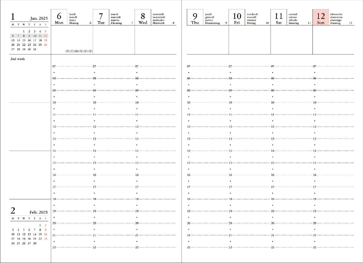 Bild: 4550045127720 | MARK'S 2024/2025 Taschenkalender A6 vertikal, Gradient // Green | Inc.