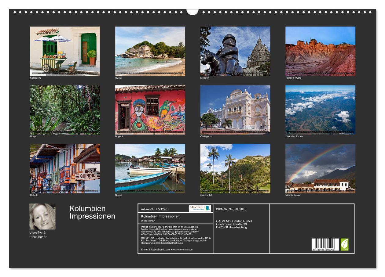 Bild: 9783435662043 | Kolumbien Impressionen (Wandkalender 2025 DIN A2 quer), CALVENDO...