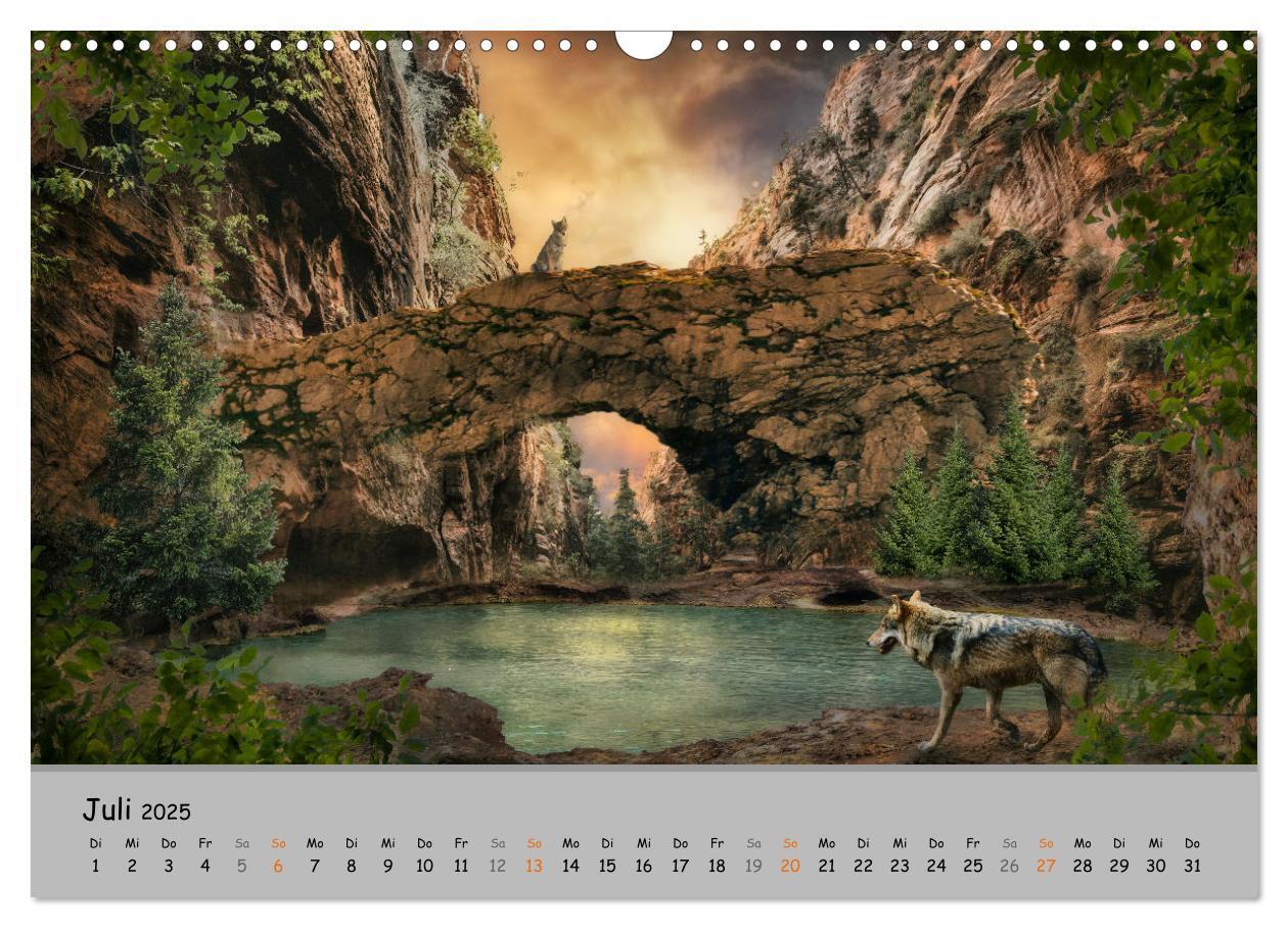 Bild: 9783435079797 | Der lange Weg der Wölfe (Wandkalender 2025 DIN A3 quer), CALVENDO...