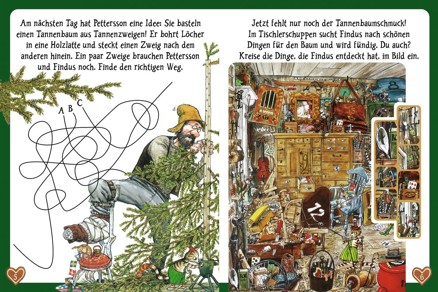 Bild: 4260512187422 | Pettersson und Findus feiern Weihnachten. Puzzle im Buch. 100 Teile