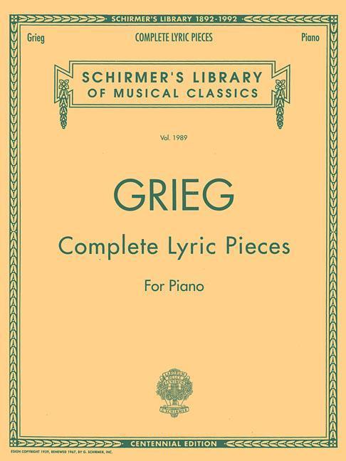 Cover: 73999823806 | Complete Lyric Pieces (Centennial Edition) | Edvard Grieg | Buch